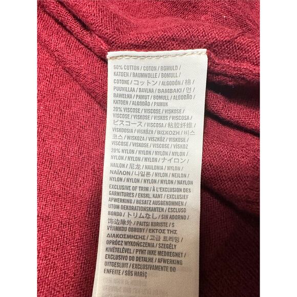 Y2K Hollister Burgundy Button-Up Cardigan With Pockets Size Medium - Picture 11 of 12